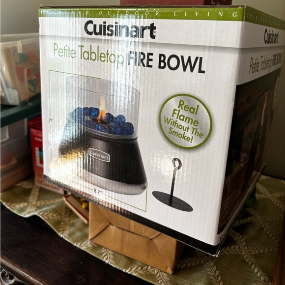 NEW Cuisinart Black Petite Tabletop Fire Bowl - Picture 3 of 3